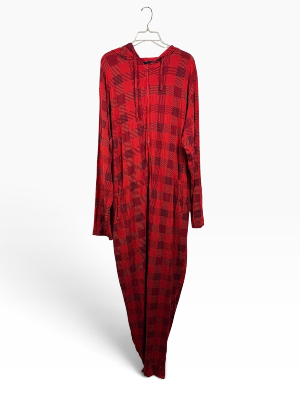 MeUndies Red Black Buffalo Plaid Hooded Sleep Sack
